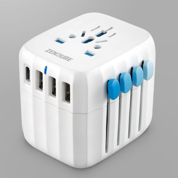 Portable Fast Charging Cube Wall Charger, with 4 USB Outports & 30W PD Charging, for Office, Travel & More