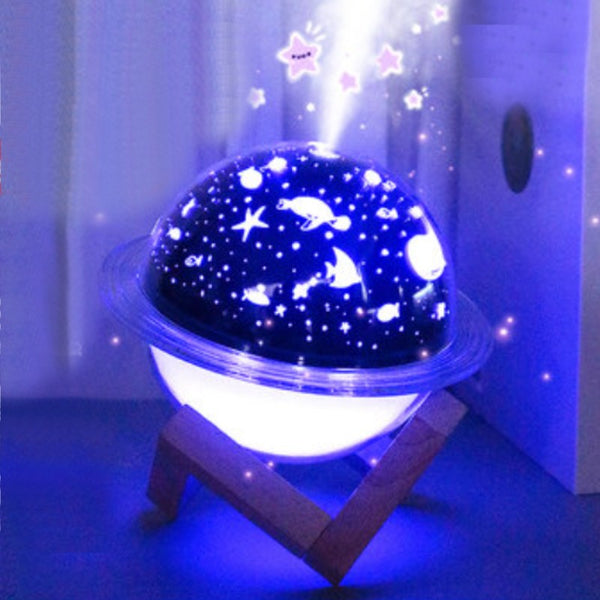 2-in-1 Projection Lamp & Humidifier, with Color-changing Light & 2 Spray Modes, for Bedroom, Office & More