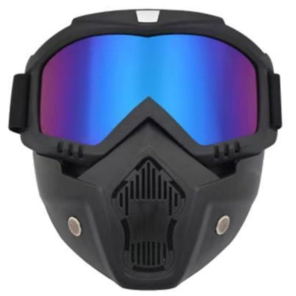 2-in-1 Goggle and Face Shield, with Anti-fog, Anti-dust, Anti-splash, Detachable Design & Clear Lens, for Riding, Climbing & More