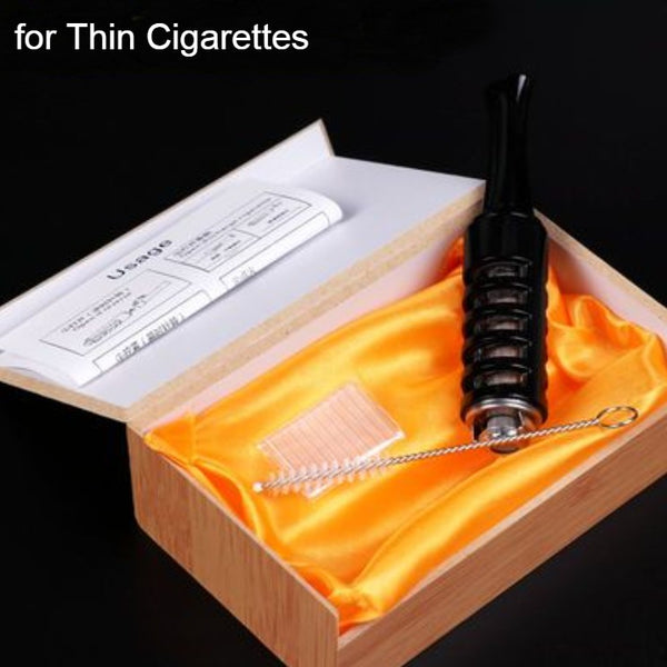 Portable Reusable Cigarette Holder with Ash Storage Compartment, for Driving, Home, Office and More