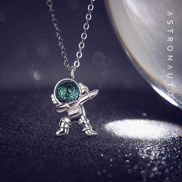 Silver Astronaut Necklace, Jewelry Gifts for Women