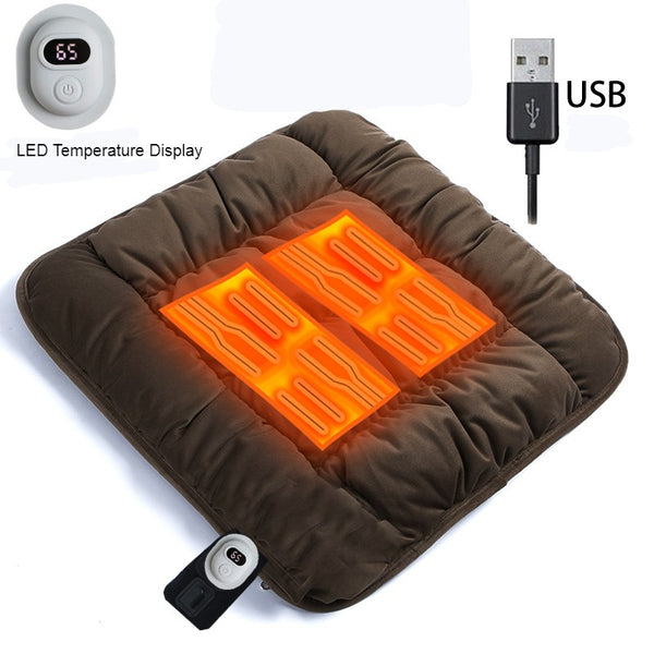 Car Heated Seat Cushion, with 3 Adjustable Temperature, for Home, Office & Car
