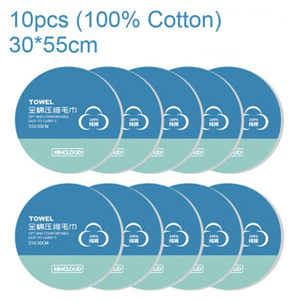 Disposable Compressed Towel Tablets, with Soft & Durable Fabric, for Face and Body, for Travel, Camping & More