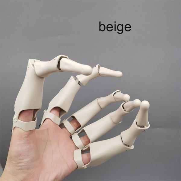 Scary Skeleton Halloween Articulated Fingers, Fits All Finger Sizes (1-Pair)