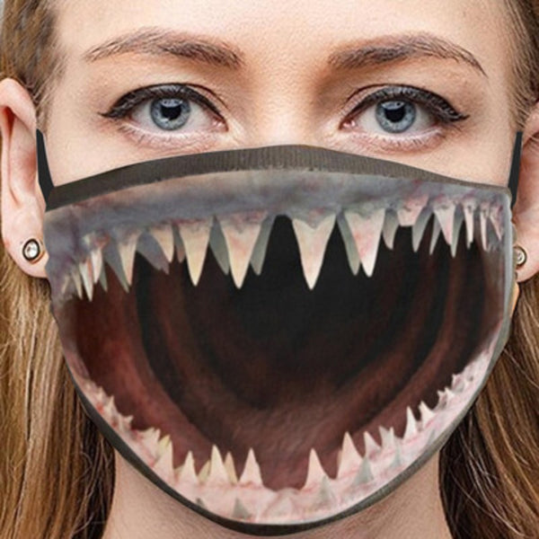 Funny Big Mouth Face Mask, Fun for Halloween or Anytime (1pc)