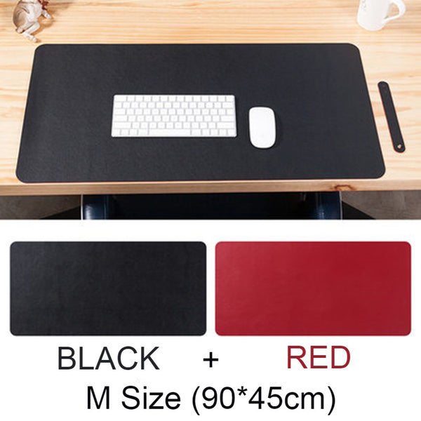 Double-sided Large Waterproof PU Leather Desk Mat, for Office and Home