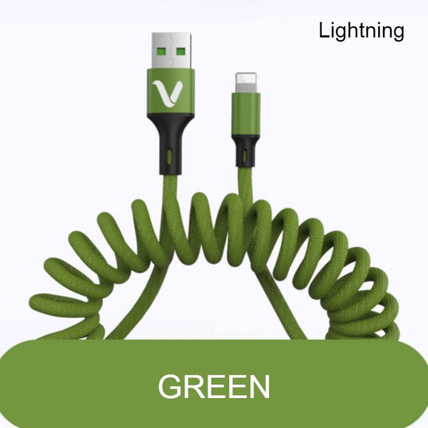 Anti Winding Coiled Spring Charging Cable, Support Data Transmission ...