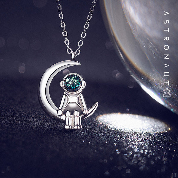 Silver Astronaut Necklace, Jewelry Gifts for Women