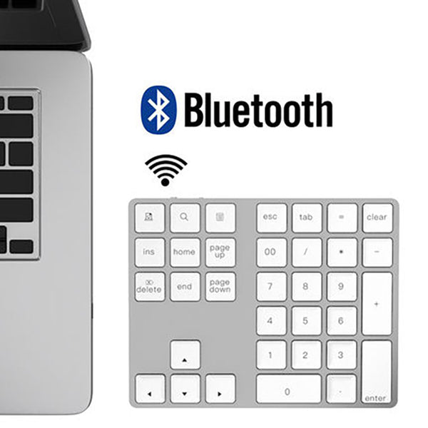 Bluetooth Wireless 34-Keys Numeric Keypad, for Macbook, Windows Laptop, Surface & More