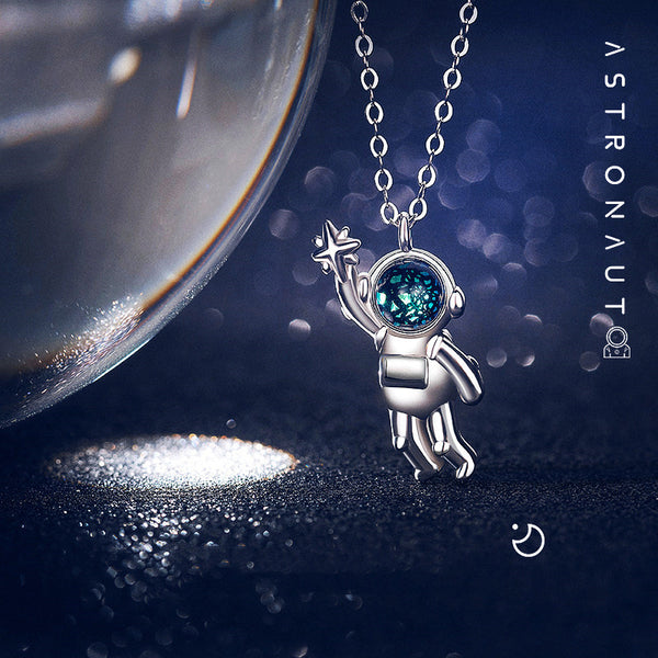 Silver Astronaut Necklace, Jewelry Gifts for Women