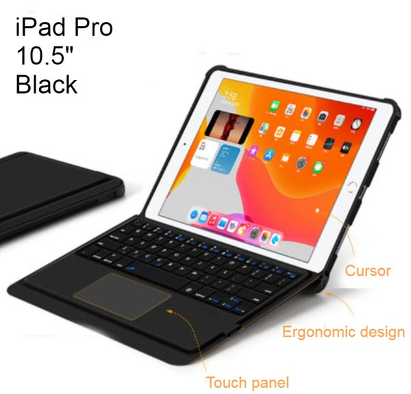 Slim Smart Auto Wake/Sleep iPad Keyboard Case, with Touch Panel & Apple Pencil Holder, for Work, Study & More