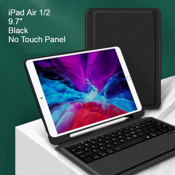 Slim Smart Auto Wake/Sleep iPad Keyboard Case, with Touch Panel & Apple Pencil Holder, for Work, Study & More