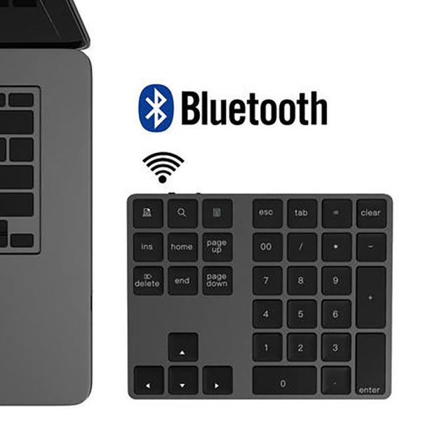 Bluetooth Wireless 34-Keys Numeric Keypad, for Macbook, Windows Laptop, Surface & More