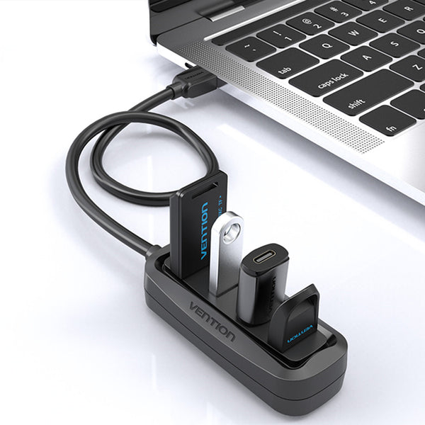 4-in-1 Ultra Slim Portable USB Extender Hub, for Flash Drives, HHD & M ...