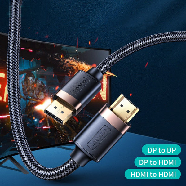 Braided HDMI Cable, with 4K Ultra HD Image Quality, Compatible with TV, Projector, Laptop, Game Console