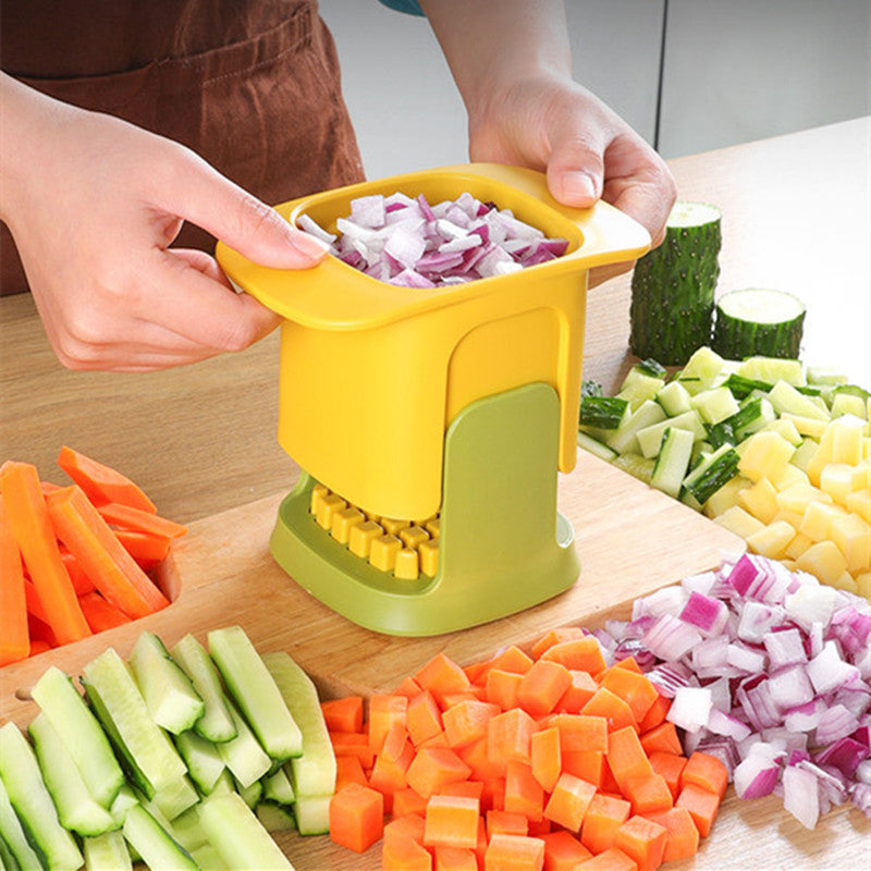 2in1 Manual Vegetable Chopper, with Chopping & Shredding Mode, for Q