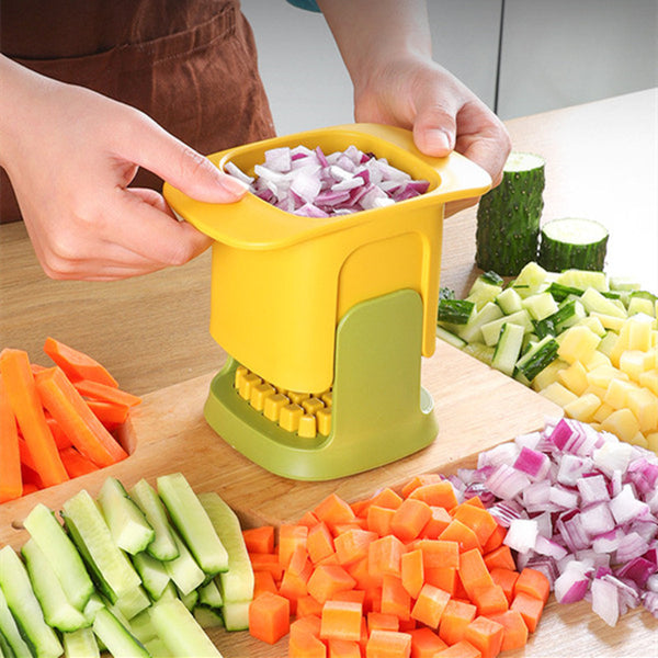 2-in-1 Manual Vegetable Chopper, with Chopping & Shredding Mode, for Quick and Safe Cutting