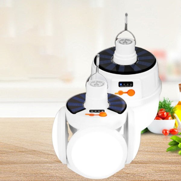 Foldable Multi-Functional Solar LED Bulb, with 5 Light Modes, 2400mAh ...