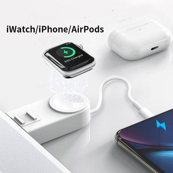Portable Mini Charger, with Wireless Charging Module,  for iWatch, iPhone & AirPods