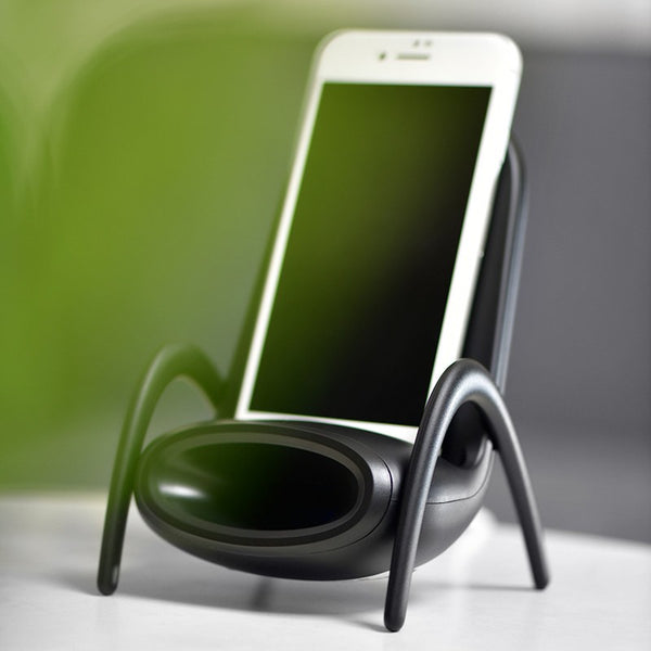 3-in-1 Wireless Charger, Amplifier& Phone Holder, Fast Wireless Charging, 10W Power, & Safety Protections, for Home & Office
