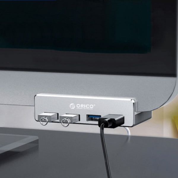 Creative Back Clip Snap-on USB3.0 Hub, with 4 USB Ports & Easy- to-fix Design, for Ultimate Convenience in Home & Office