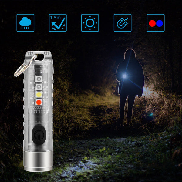 Mini Portable Rechargeable LED Flashlight with Long Battery Life, Powerful LEDs, for Camping, Outdoor, Emergency