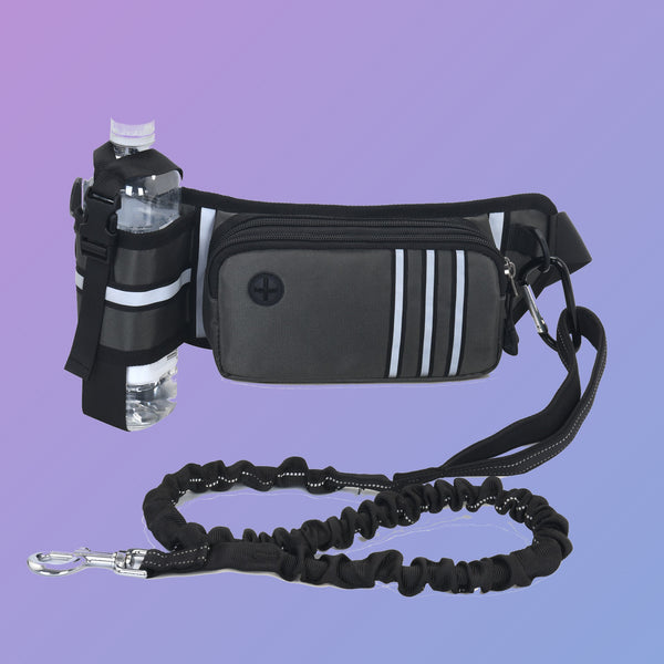 Multifunctional Hands-Free Leash with a Waist Bag, for Medium to Large Dogs