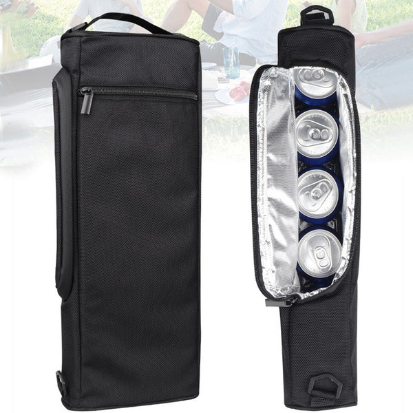 Insulated Cooler Bag, Holds 6 Cans of Beer or 2 Bottles of Wine, with A Detachable Shoulder Strap