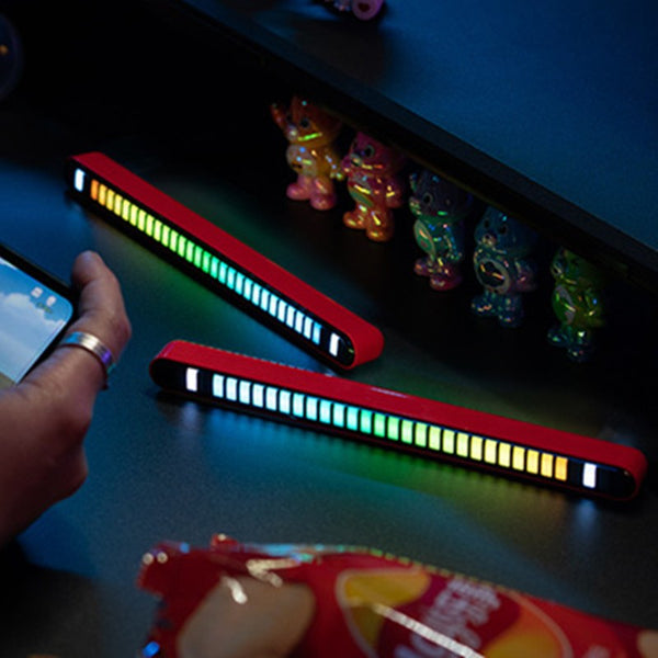 Voice Activated Pickup RGB LED Music Rhythm Light Bar, for Music, Game ...