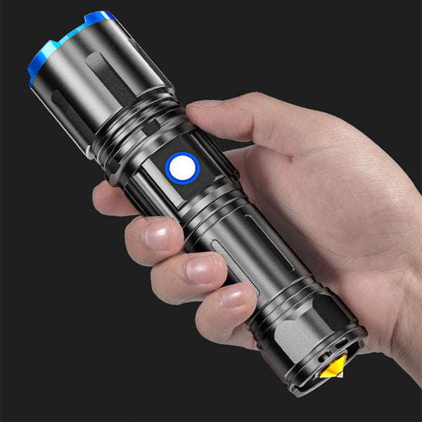 Handheld Rechargeable LED Flashlight, with 5 Lighting Modes, 1500m Beam Distance & IPX6 Waterproof