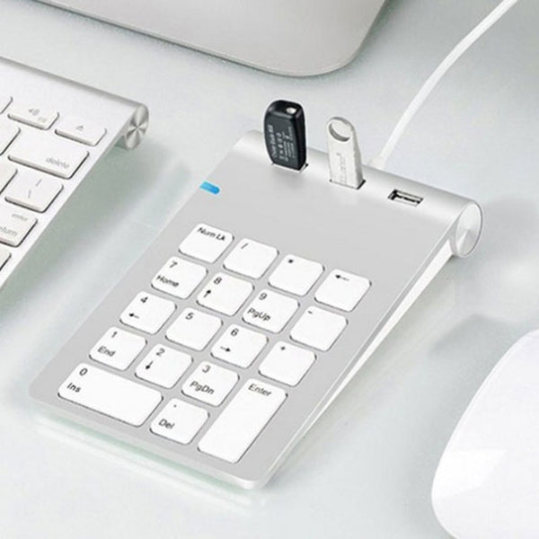 Keypad In Laptop Portable Laptop Numeric Keypads, with 3*USB3.0 Ports & Sleek Design, f ...