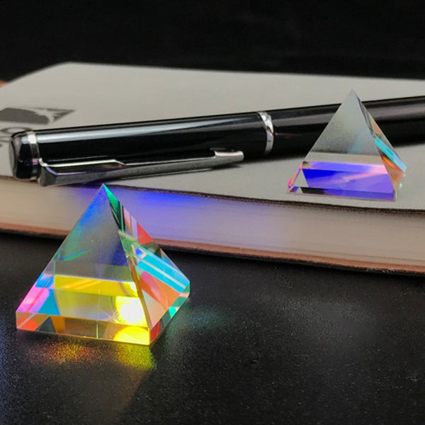 Crystal Prism with LED Gift Box, for Teaching, Playing, Photography
