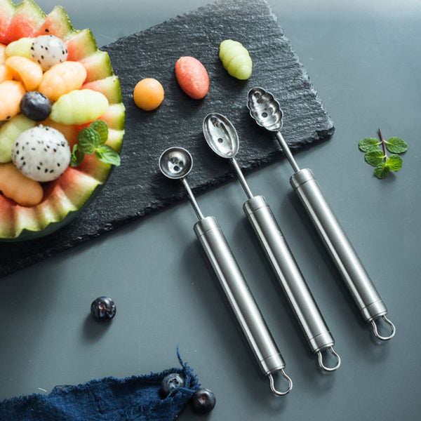 Stainless Steel Melon Baller, for Making Perfect Fruit Circles, Available in Various Sizes and Shapes