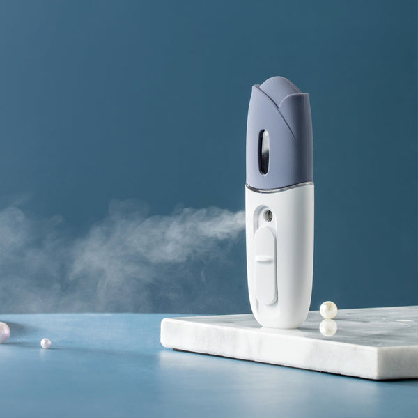 Portable Hand-held Mist Humidifier, with Fine Mist, USB Rechargeable and Clear Design, for Travel, Commute & More