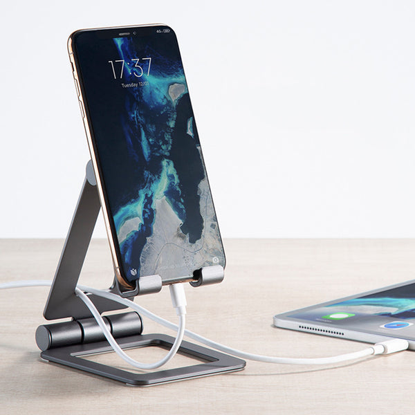 Adjustable Cell Phone Stand for Desk, Compatible with All Mobile Phones & Tablets