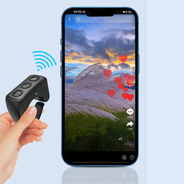 Wireless Bluetooth Media Controller for iPhone or Android with Mount