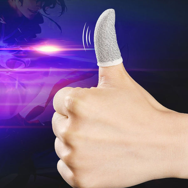 Gaming Finger Sleeves, with Breathable, Anti-Sweat & Durable Design (2 Pairs)