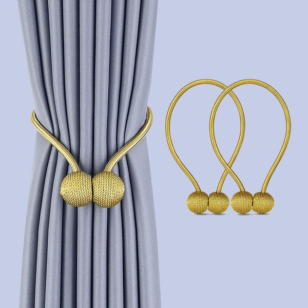 Magnetic Curtain Tiebacks, with Modern European Style, for Home, Bedroom, Office Window (2 Pairs)