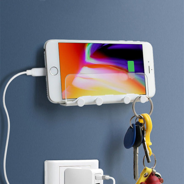 Adhesive Wall-Mounted Phone Holder, for Bathroom, Kitchen, Office & More