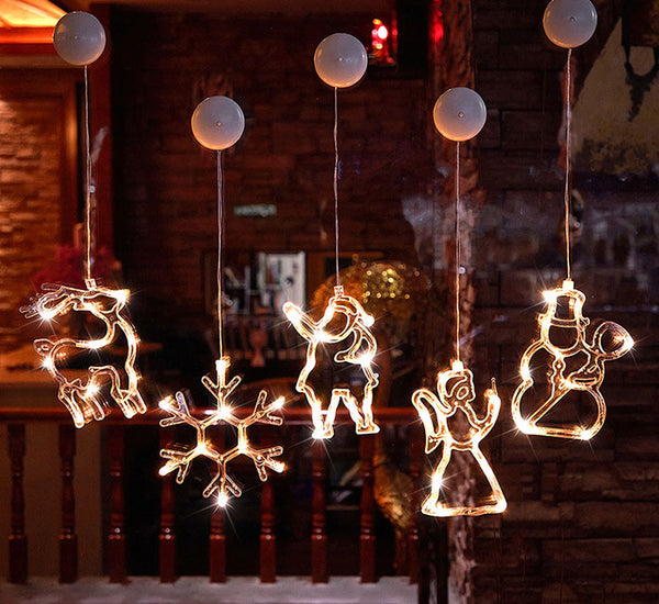 LED Christmas Lights, Available in Santa Claus, Elk, Snowman, Bell, Snowflake, Angel & More (1PC)