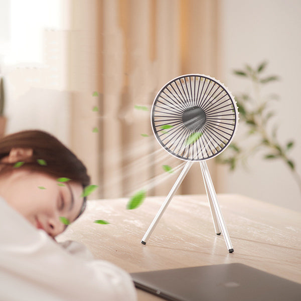 Portable Rechargeable Fan with Flexible Tripod & 3 Speed Settings, for Travel, Office, Room, Outdoor