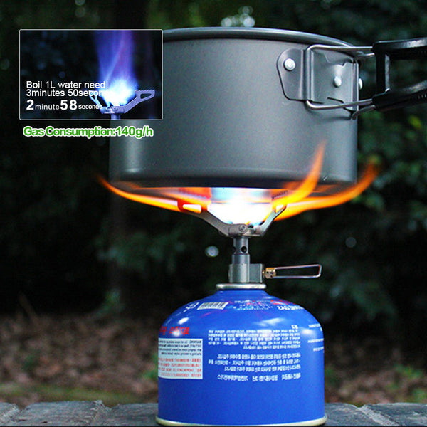 Foldable Portable Titanium Alloy  Mini Camping Furnace Stove, for Outdoor Cooking & Picnic