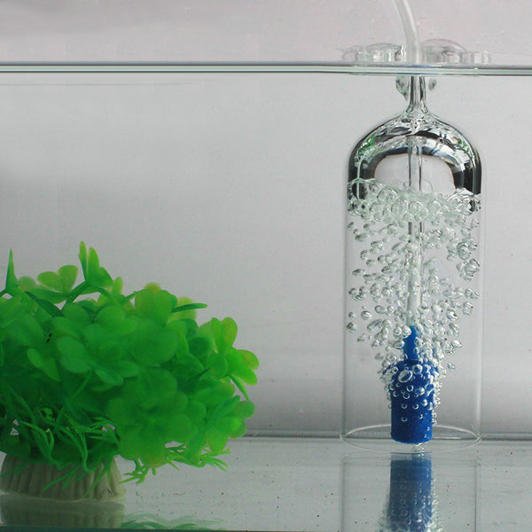 Fish Tank Oxygen Aeration, with 2 Suction Cups, Glass Shell & Air Stone, for Fish Tank & Aquarium