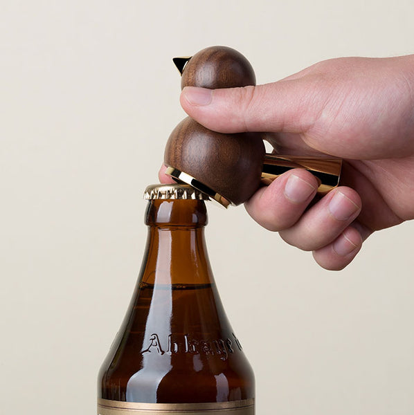 Mini Exquisite Bird Shape Wooden Bottle Opener, for Home, Bar & More (1-Pack)