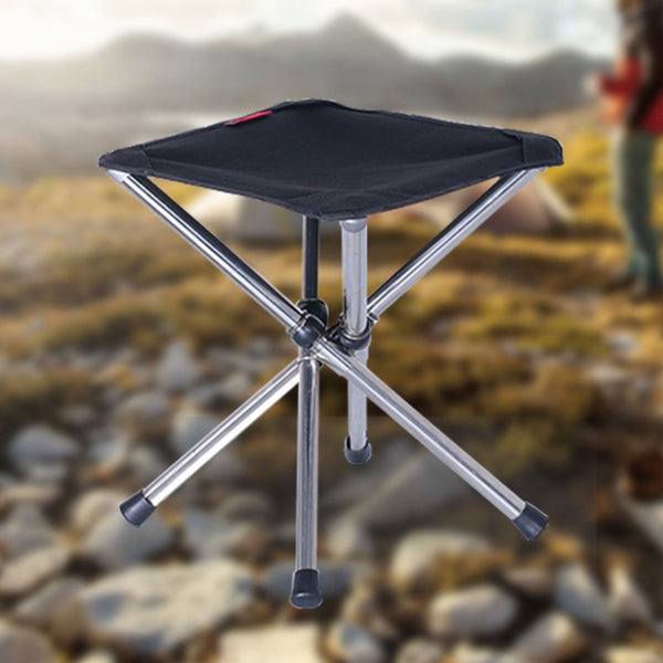Foldable Lightweight Camping Stool, with Durable Stainless Steel, for Camping, Travel, Hiking, BBQ, Fishing, Garden