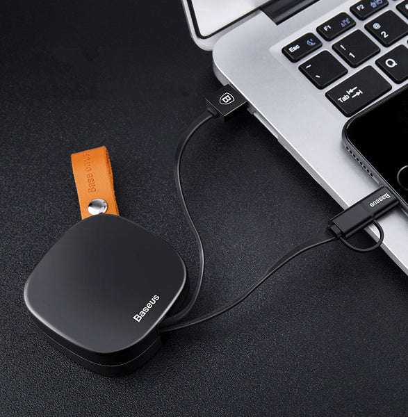 The Most Convenient MFI Certified Retractable Cable Works on Both iOS and Android Devices