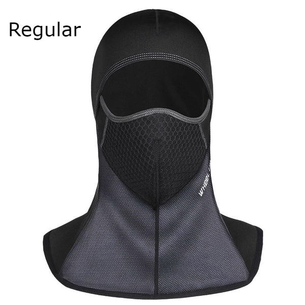 2-in-1 Windproof Thermal Fleece Full Face Mask & Head Hood for Motorcycle, Ski & More