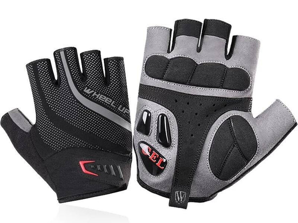 Breathable Lightweight Half Finger Bicycle Gloves with Anti Slip Shock-Absorbing Gel Pad, Mesh Palm and Adjustable Strap, for Men and Women