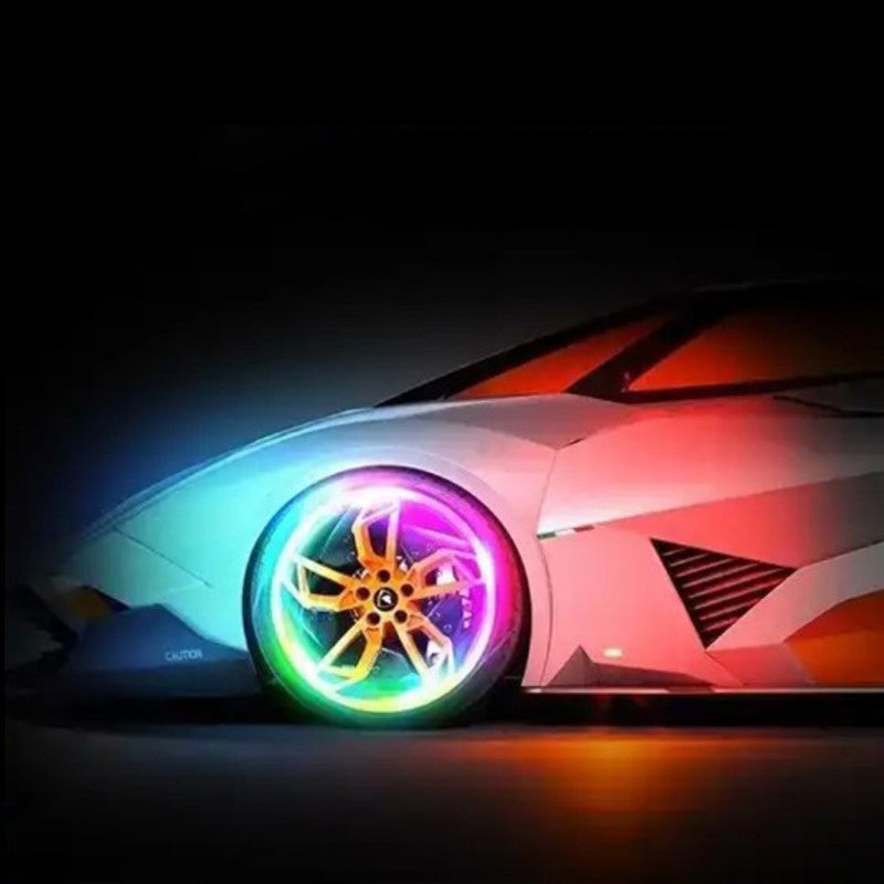 LED Tire Valve Stem Cap, MultiColor Wheel Lights, for Safety and Visi