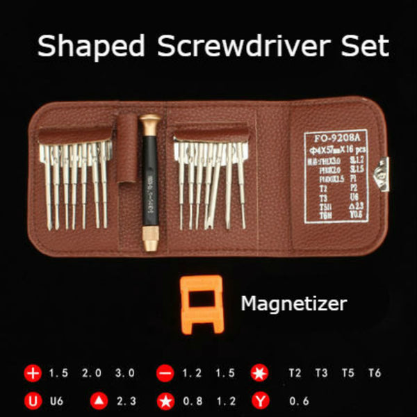 25-in-1 Precision Professional Screwdriver Set, Electronics Repair Tool Kit with 24 Bits & Magnetic Driver, Magnetizer, for iPhone, Tablet, MacBook & PC